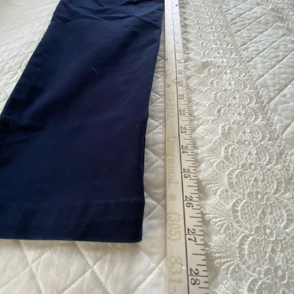 Croft & Barrow Utility Pants Tapered Leg Midrise Navy Stretch Waist Size 6 - Picture 13 of 13